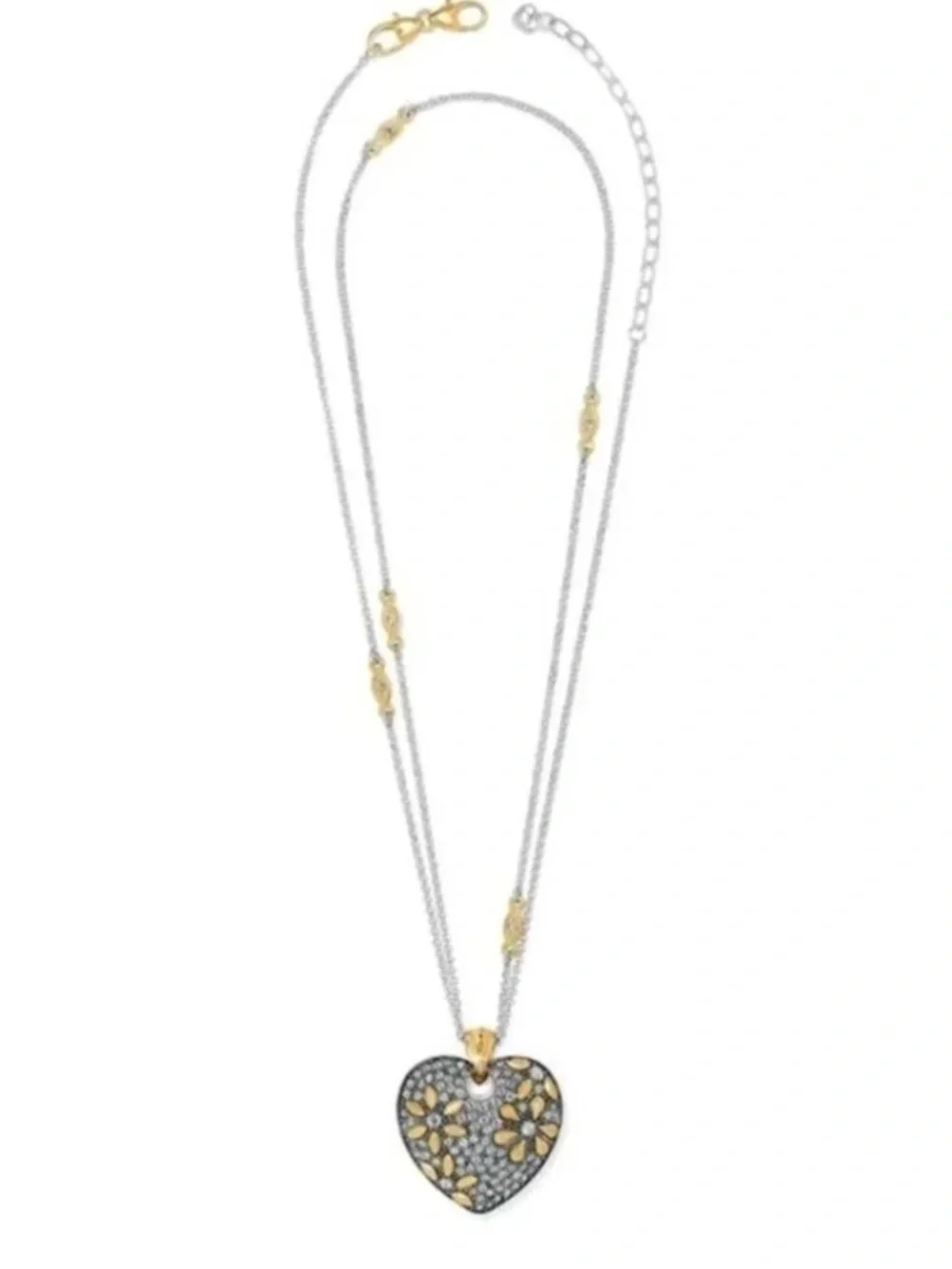 🌼🆕 NWT Brighton Garden Of Love Heart Convertible Necklace $228